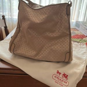 Coach Bag, fabric with leather accents